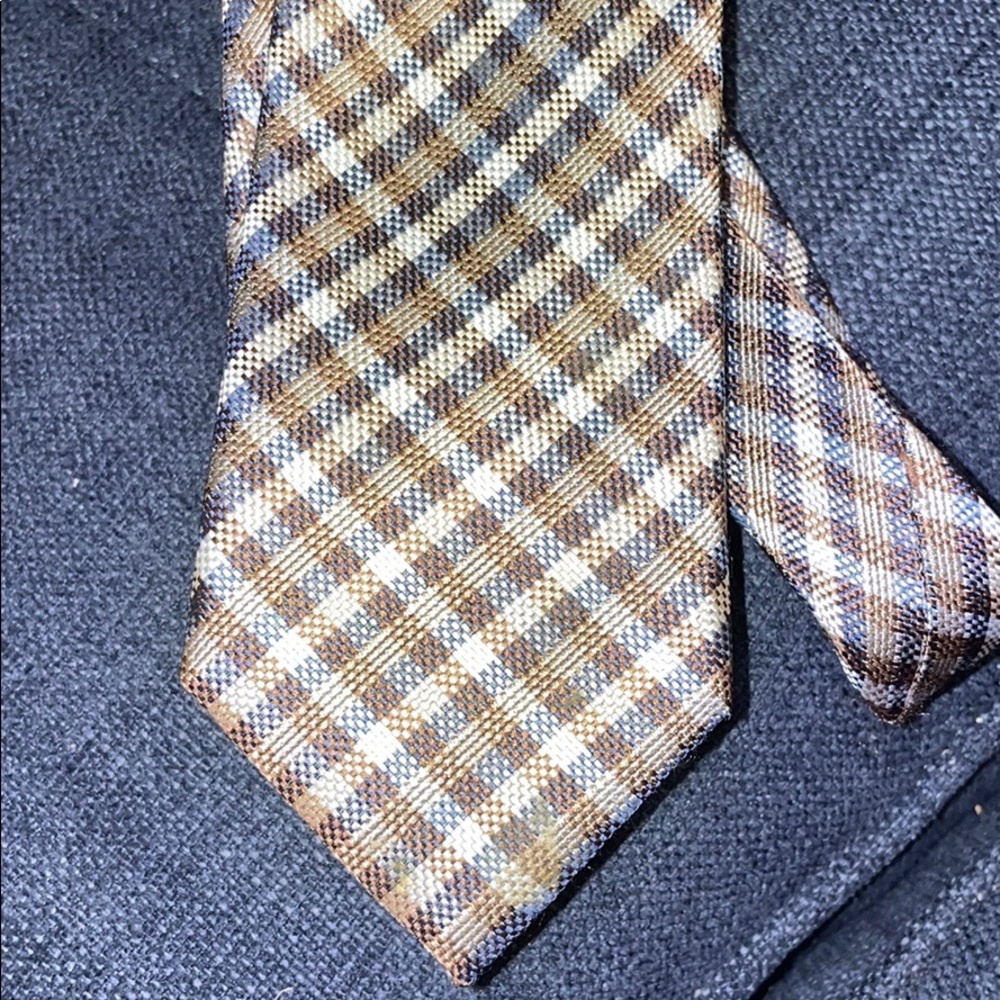 Black Brown Plaid Mens Tie